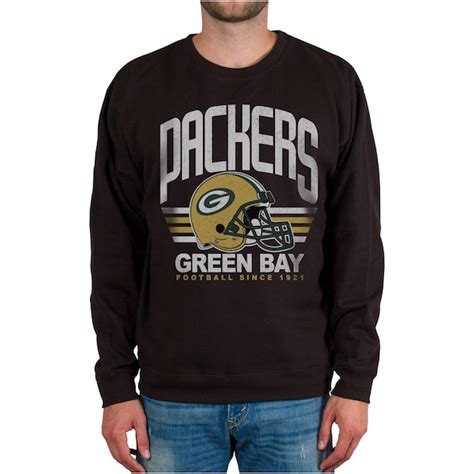 Mens Green Bay Packers Black Fleece Crew Sweatshirt - NFLShop.com