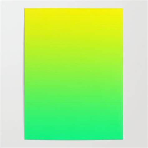 Yellow and Cold-Green Gradient N007 Poster by Color Gradient - 18" X 24 ...