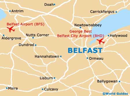 Belfast Maps and Orientation: Belfast, County Antrim, Ireland