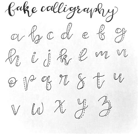 Fake Calligraphy: Tutorial + Examples - SarahsSnailMail | Hand ...