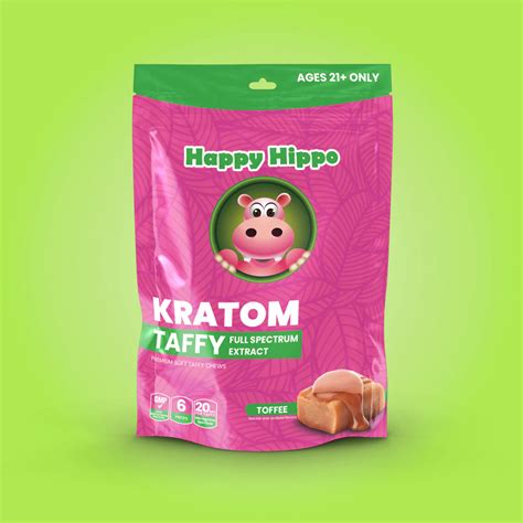 Buy Happy Hippo Kratom Taffy Extract Chews - 6 count