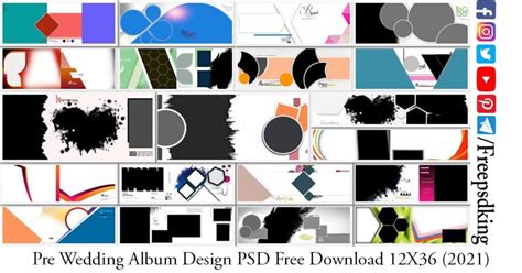 Pre Wedding Album Design PSD Free Download 12X36 2021