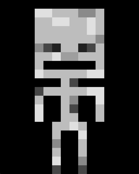 Minecraft Skeleton Pixel Art