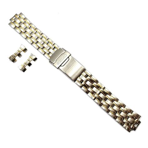 Seiko Dual Tone Wide Metal Replacement Watch Bracelet | Total Watch Repair - 44K8XB