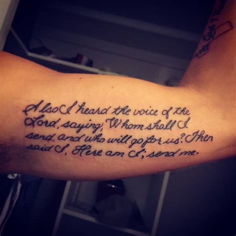 My newest tattoo. Isaiah 6:8 | Picture tattoos, Tattoo quotes, Future ...