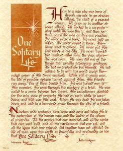 one solitary life poster | Same as The Footprints of God with minor changes to satisfy different ...