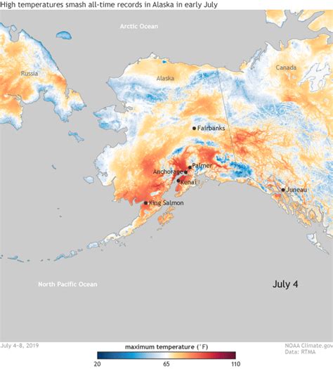 NOAA: High Temperatures Smash All-Time Records in Alaska in Early July 2019 - SnowBrains