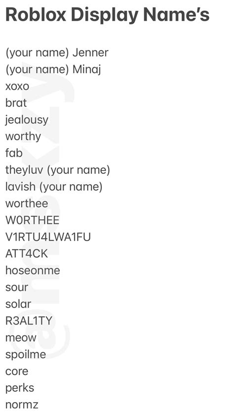 Usernames For Instagram, Instagram Username Ideas, Cute Roblox User ...