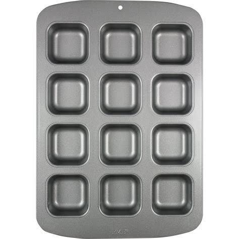 Non Stick 12 Mini Cupcake & Muffin Square Pan | Non Stick Baking Pans