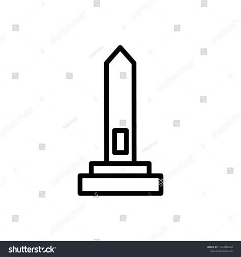 Obelisk Outline Icon Vector Stock Vector (Royalty Free) 1645846678 ...