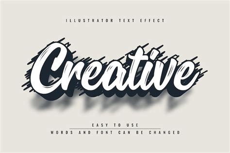 Premium Vector | Creative - illustrator editable text effect