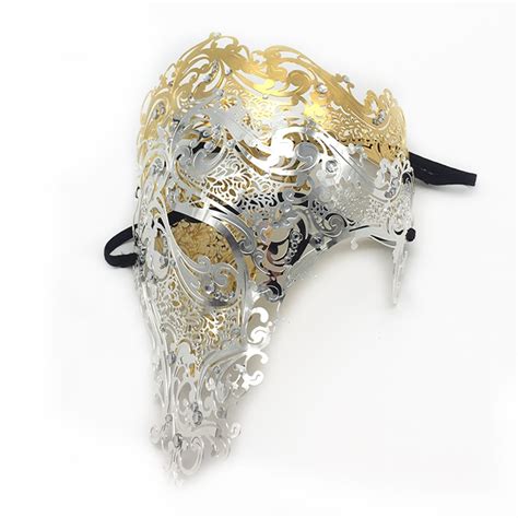 Black Gold skull Metal Mask Halloween Rhinestone H... – Grandado