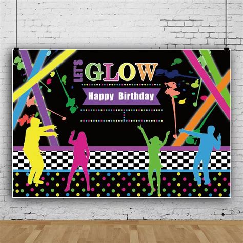 Neon Music Party Backdrop Musical Backdrop Disco Theme Neon - Etsy