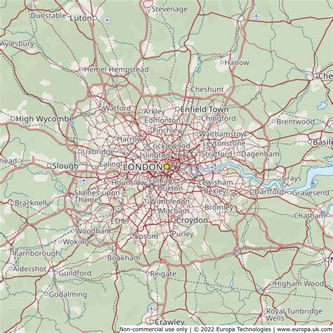 Map of London, United Kingdom | Global 1000 Atlas