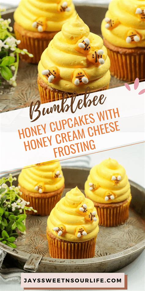 Bumblebee Honey Cupcakes with Honey Cream Cheese Frosting | Recipe | Honey cupcakes recipe ...