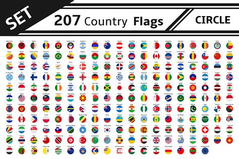 set 207 country flag circle by noche on @creativemarket | Burundi flag, Country flags, Flag