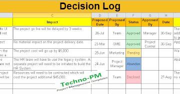 Decision Log Excel Template Download | Excel templates, Excel, Blog ...