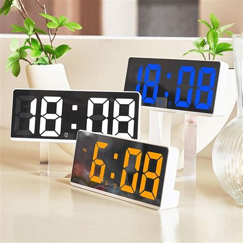 Clock Table Snooze Function LED Display Electric Office Bedroom | eBay ...