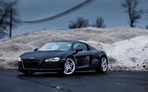 Audi R8 Black Roadster | Full HD Desktop Wallpapers 1080p