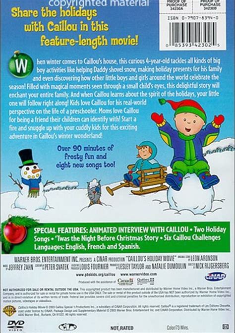 Caillou's Holiday Movie (DVD 2003) | DVD Empire