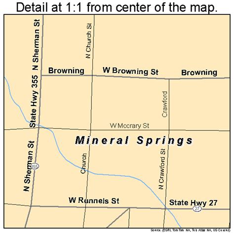 Mineral Springs Arkansas Street Map 0546040