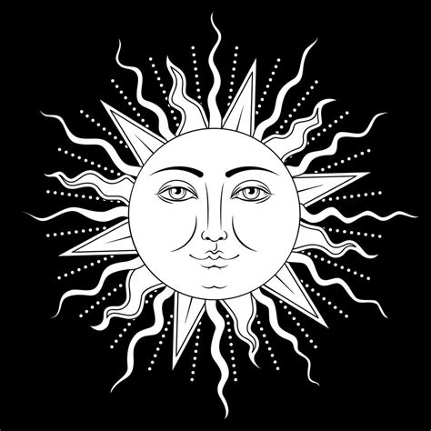 Sol con símbolo de rostro humano. Ilustracion vectorial 360821 Vector en Vecteezy