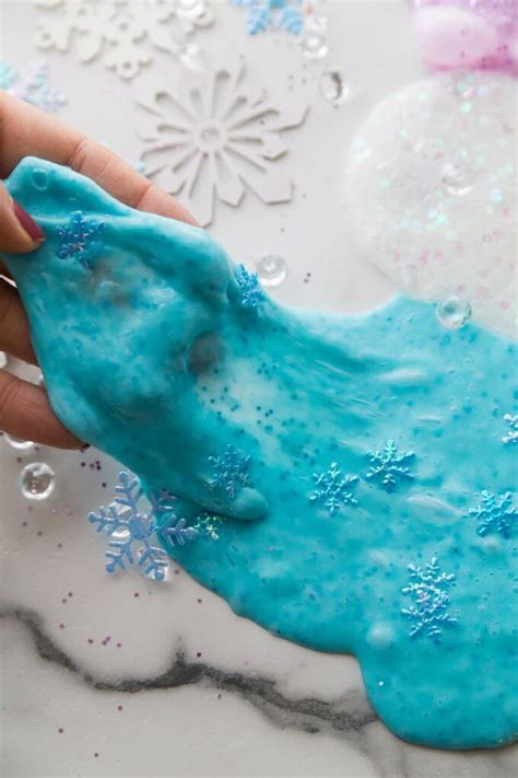 Frozen Slime Recipe For Anna and Elsa Fans - Little Bins for Little Hands