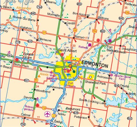 BARRHEAD Edmonton Map - Map - Travel - Holiday - Vacations