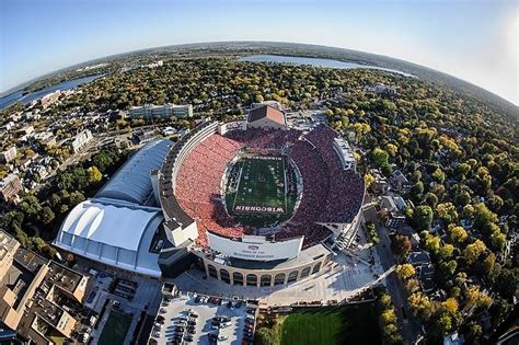 Aerial view of Camp Randall Stadium | Aerial view, Aerial, Uw madison