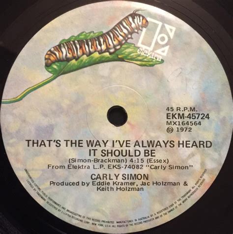 Carly Simon – That's The Way I've Always Heard It Should Be (1971 ...