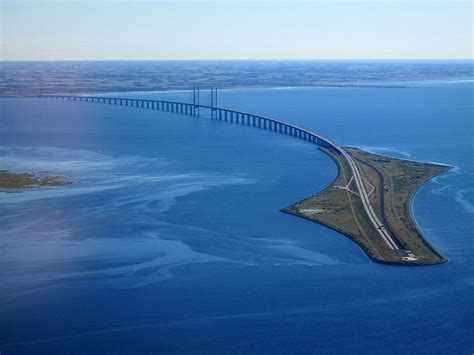 The Oresund Bridge connects Denmark and Sweden in a unique cable-stayed ...