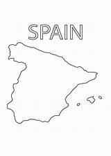 Spain Map Coloring Page Pages sketch template