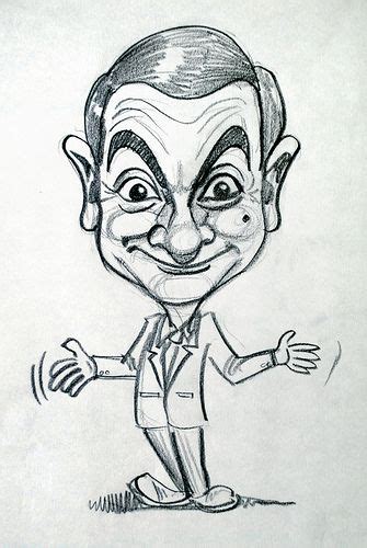 Mr Bean caricature .... Cmon give me a hug Disney Drawings Sketches, Art Sketches Pencil ...