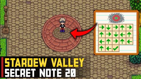 Green Arrows and Red Circle Note | Stardew Valley (Secret Note #20 ...