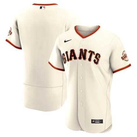 Men's Nike Cream San Francisco Giants Home Authentic Team Logo Jersey