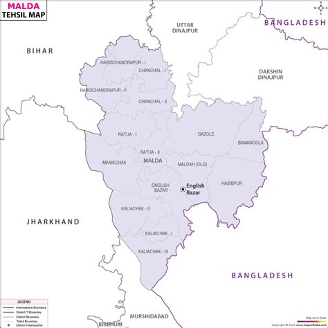 Maldah Tehsil Map, Blocks in Maldah