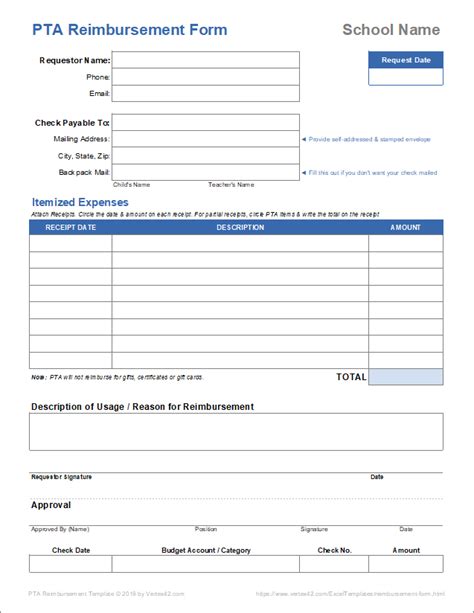 Reimbursement Form - FREE DOWNLOAD - Aashe