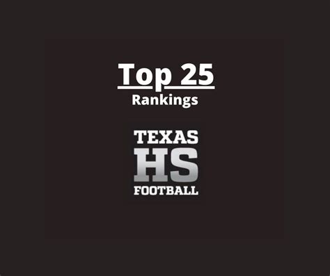 Top 25 Texas High School Football Rankings | Texas HS Football