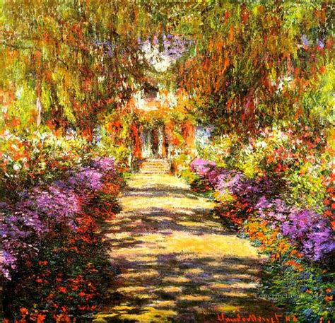 Pathway in Monet s Garden at Giverny Claude Monet Painting in Oil for Sale