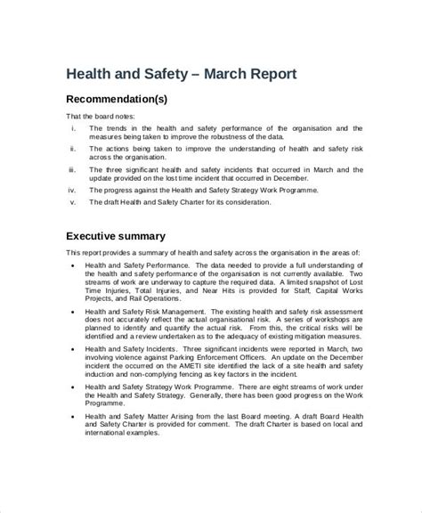 Health And Safety Board Report Template (1) - TEMPLATES EXAMPLE ...