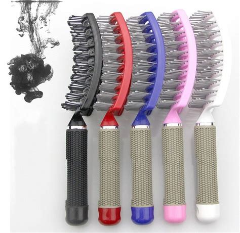 Professional Anti Static Hair Brush Curved Row Hair Comb Hairstyle ...