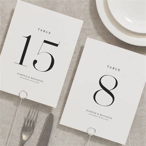 Modern Table Numbers Reception Table Numbers Simple Table - Etsy