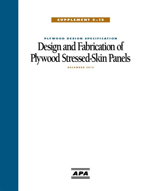 Design and Fabrication of Plywood Stressed-Skin Panels | PDF | Bending ...