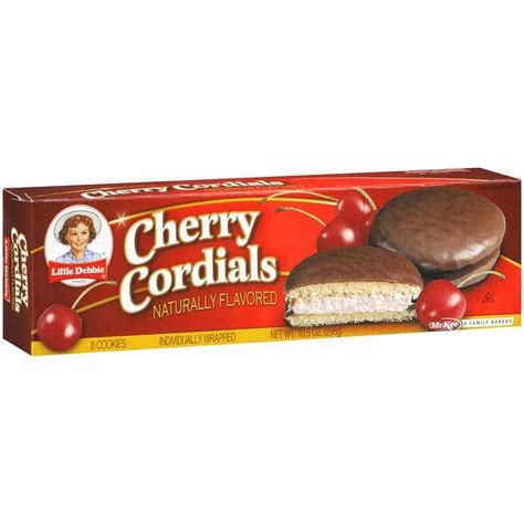 Little Debbie Cherry Cordials, 8 Individually Wrapped Cookies, 10.5 OZ ...