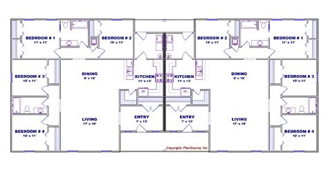 Four Bedroom Duplex Floor Plan - floorplans.click