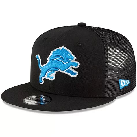 Men's New Era Black Detroit Lions Shade Trucker 9FIFTY Snapback Hat