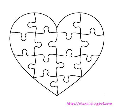 4 Piece Heart Puzzle Template / Maybe you would like to learn more about one of these ...