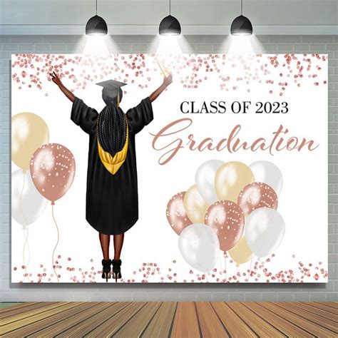 Lofaris Balloon Glitter Dots Class Of 2024 Grad Backdrop | Graduation ...