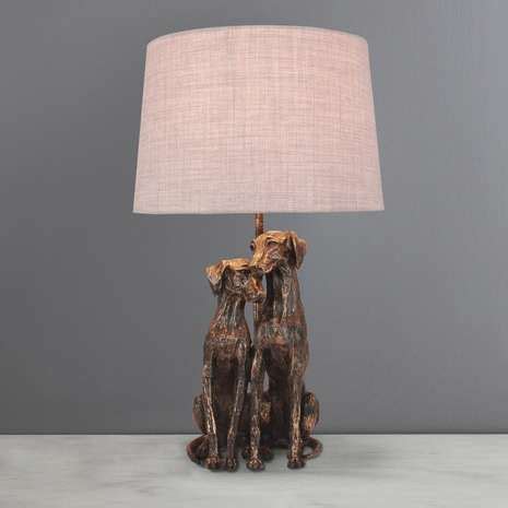 Murphy Dogs Antique Brass Table Lamp | Antique bedside lamps, Dog lamp, Lamp