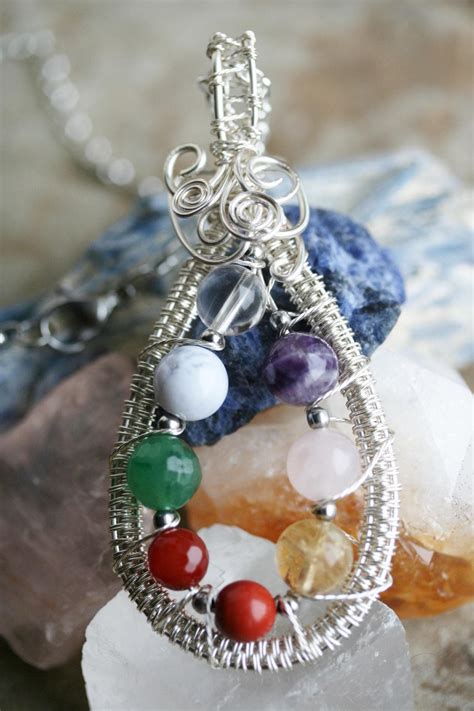 Quartz Necklace 21p: Handmade Jewelry Quartz Pendant